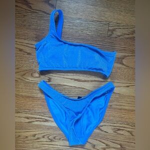 Blue sparkle Triangl bikini size medium